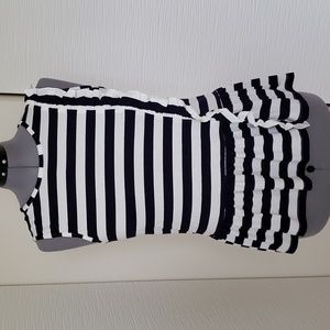 Ivanka Trump Stripe Ruffle Top Tank Size M NWOT